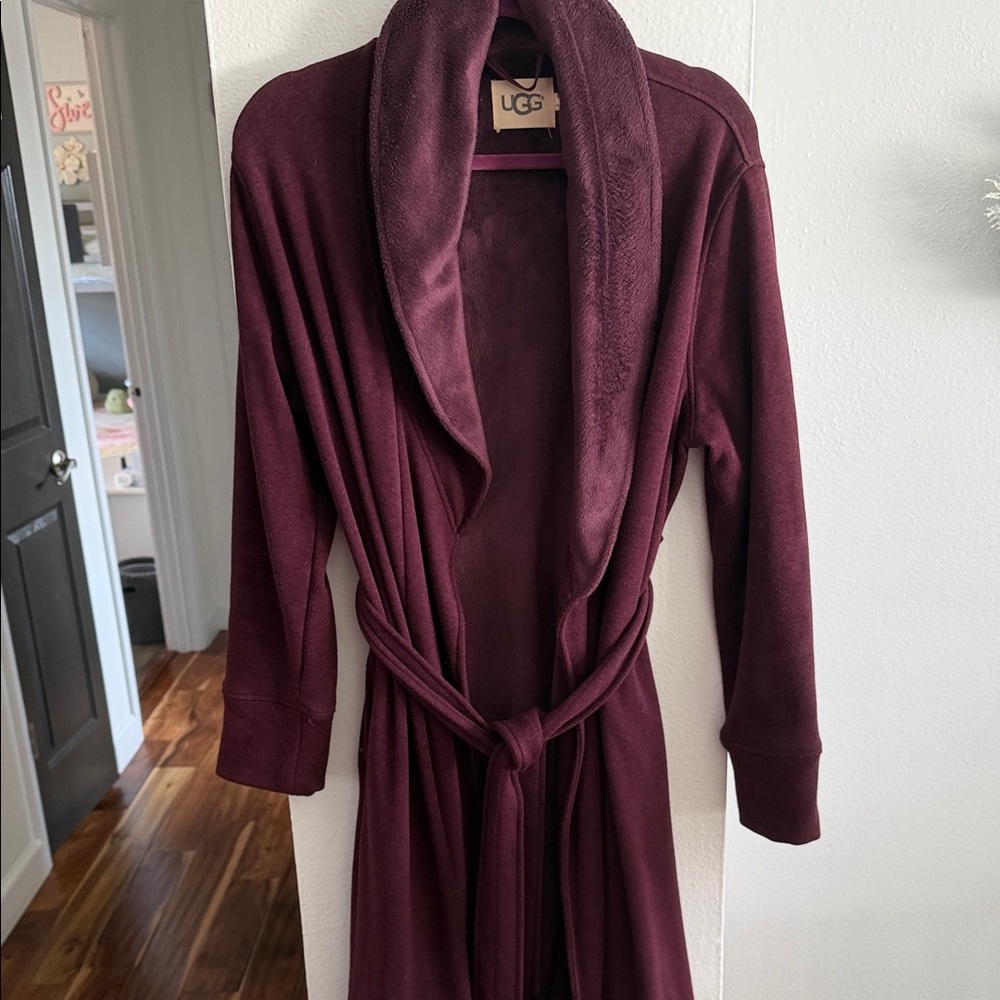 UGG Maroon Plush Robe